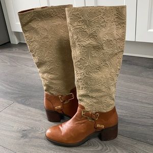 9.5 RLL RALPH LAUREN BROWN LEATHER BOOTS